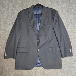 Jack Victor Blazer Super 110's Italy Wool Sz 42S Dark Navy 2‎ Button Sport Coat